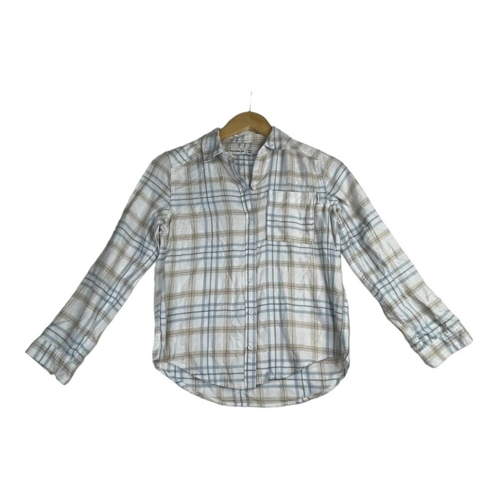 Abercrombie Kids Plaid Long‎ Sleeve Shirt size 9/10